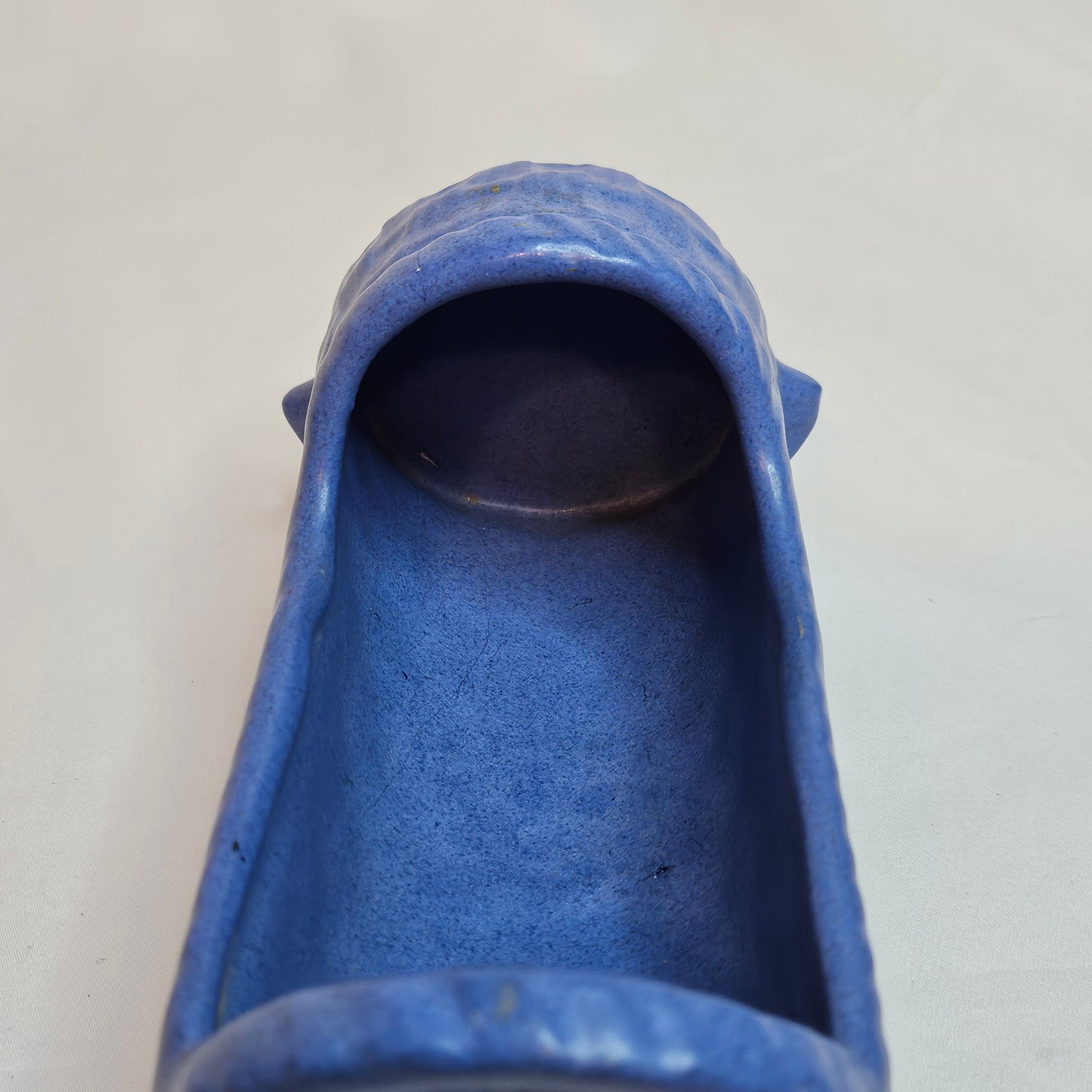 Vintage Niloak Pottery Cradle in Ozark Blue
