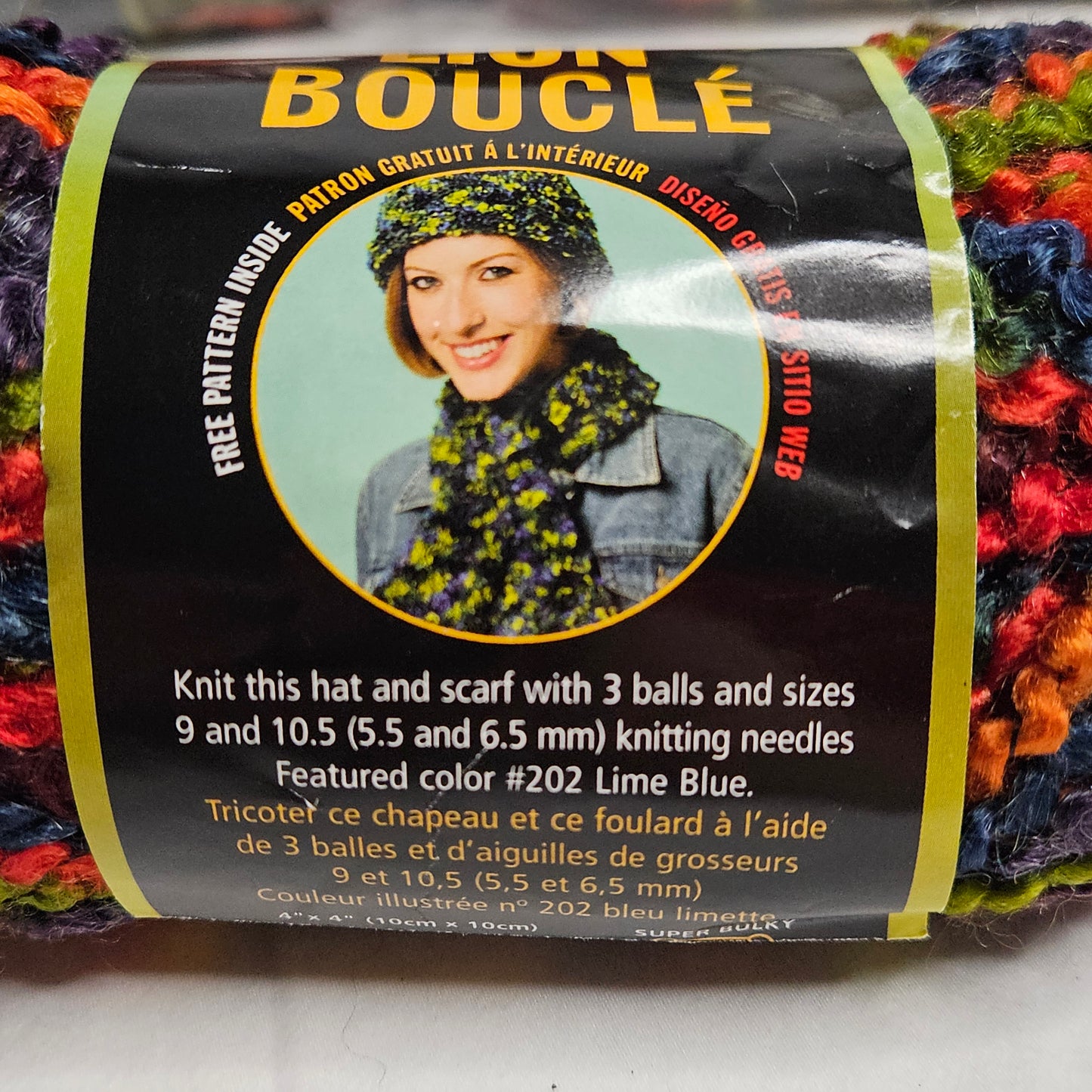Lion Boucle yarn, Lions Brand, Super Bulky, Acrylic and Mohair