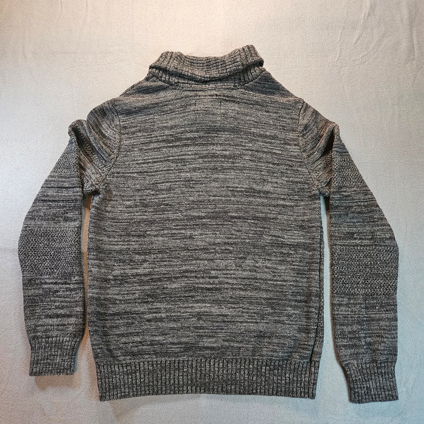 American Rag men's collared cotton sweater, Large, Heathered Grey, long sleeve