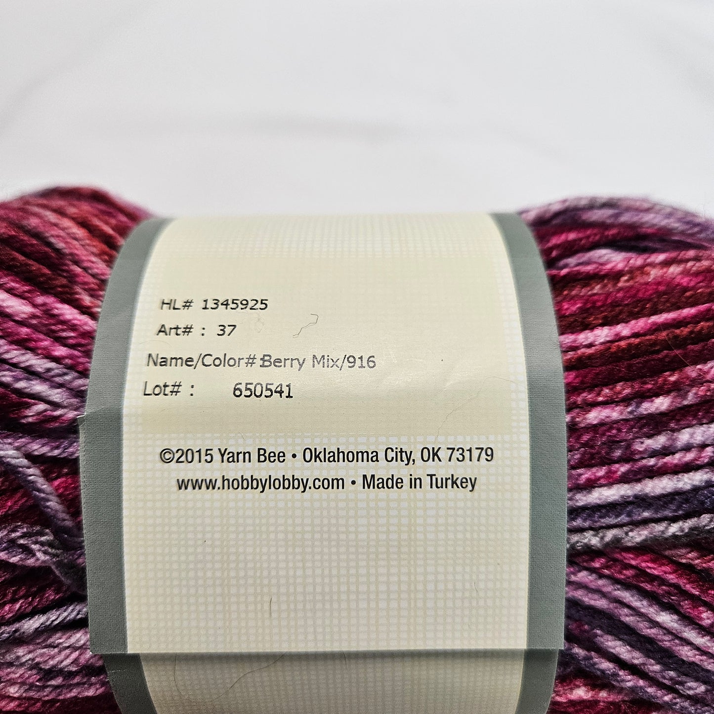 Yarn Bee Soft & Sleek low pill acrylic yarn, color Berry Mix