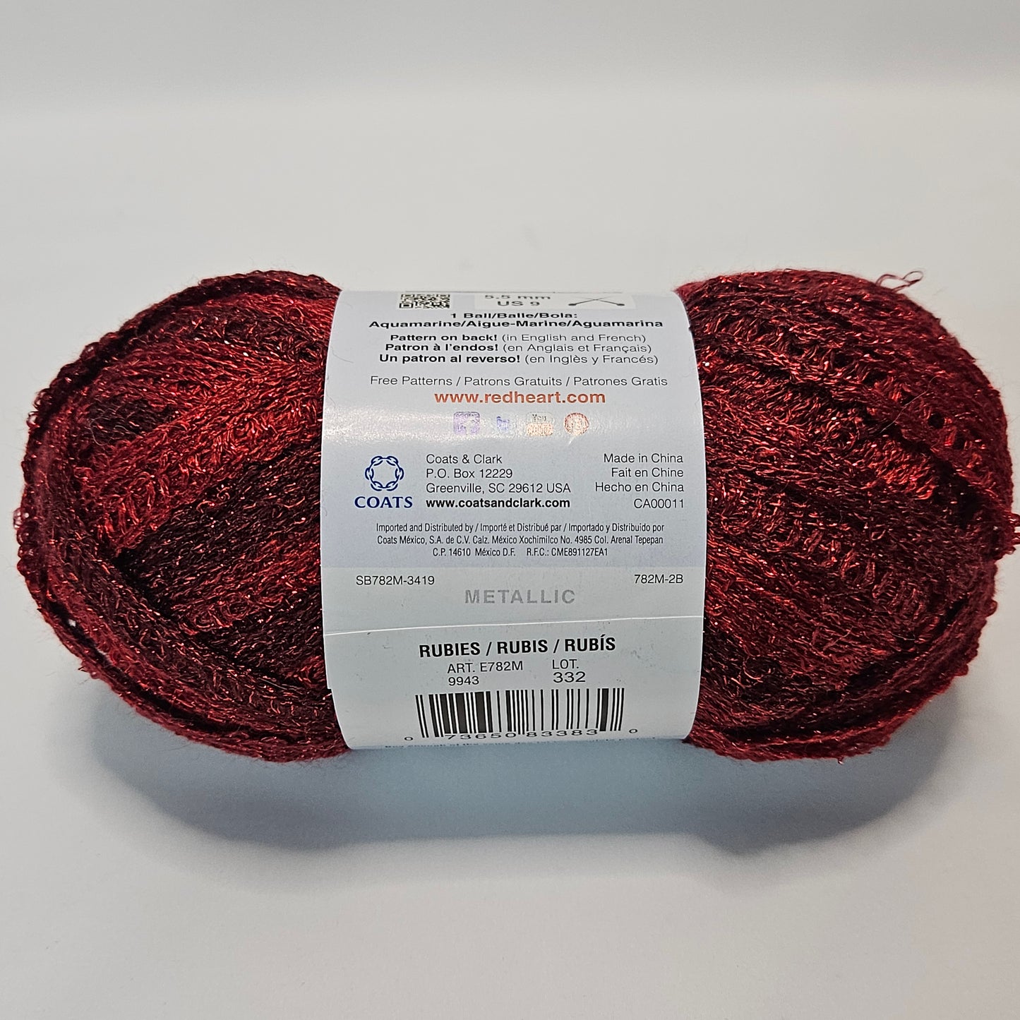 Red Heart Boutique Sashay Metallic Scarf Yarn, various colors