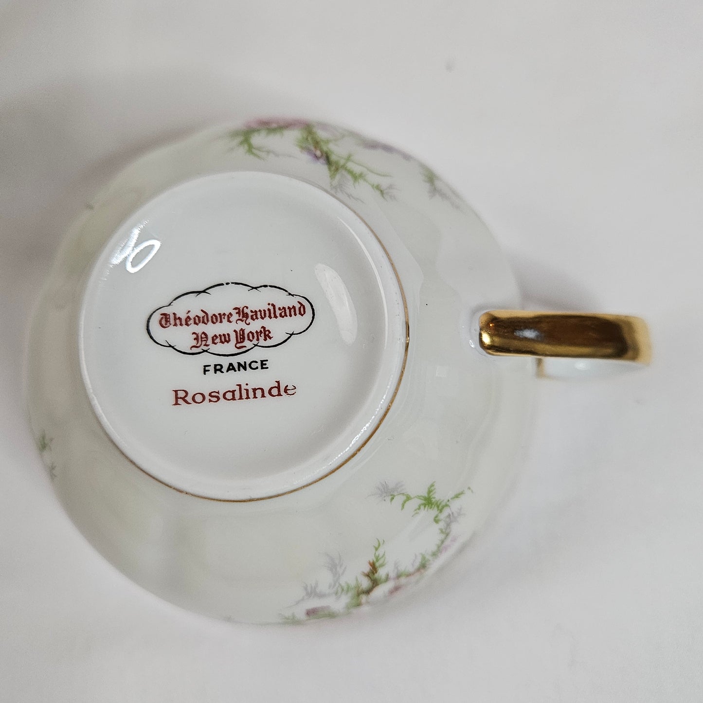 Haviland New York Rosalinde tea cups in white, France, set of 4