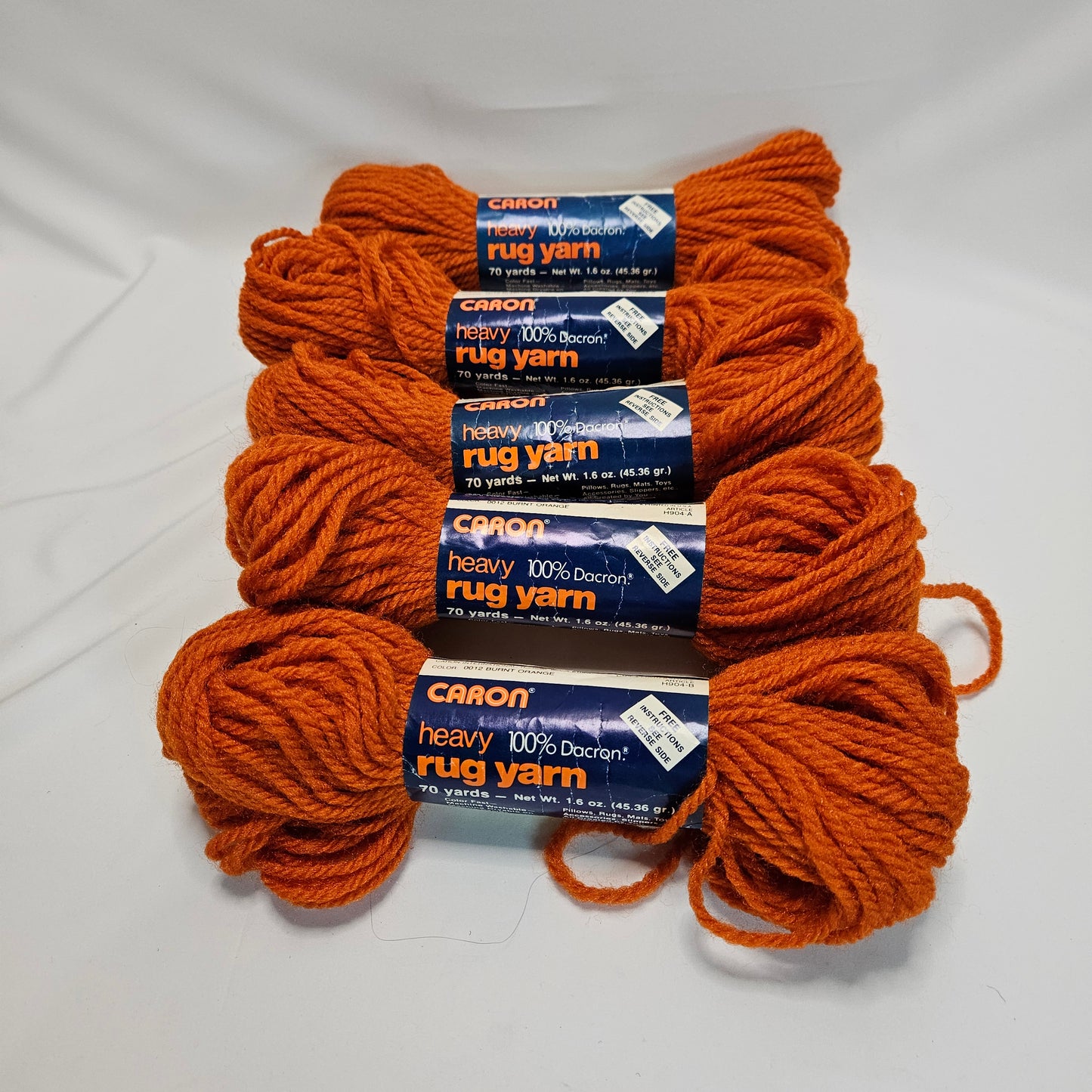 Vintage Caron Heavy Rug Yarn, various colors, 100% Dacron