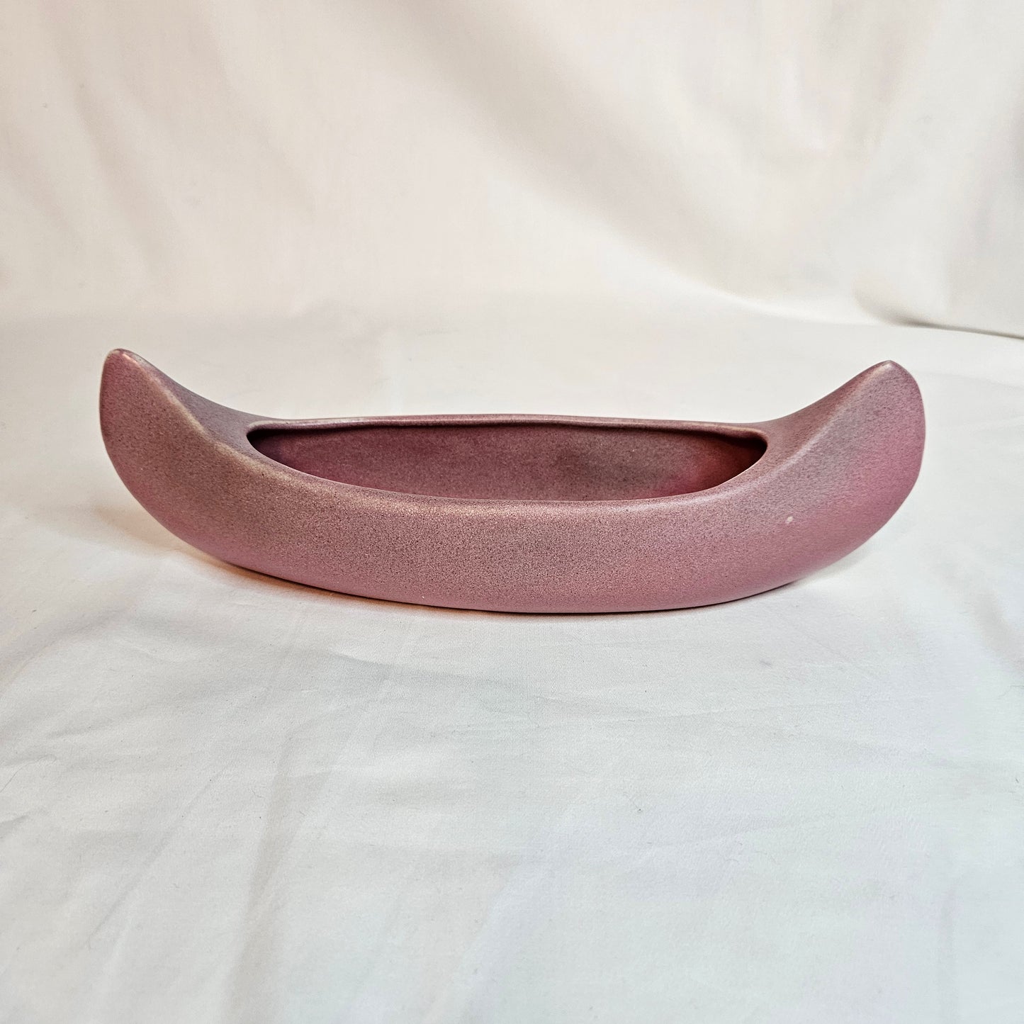 Niloak Pottery vintage Indian Canoe, color Ozark Dawn II, 11 inches long