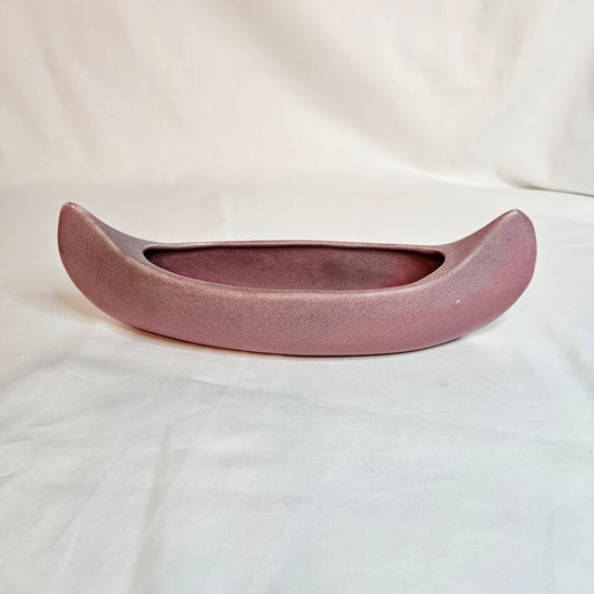 Niloak Pottery vintage Indian Canoe, color Ozark Dawn II, 11 inches long