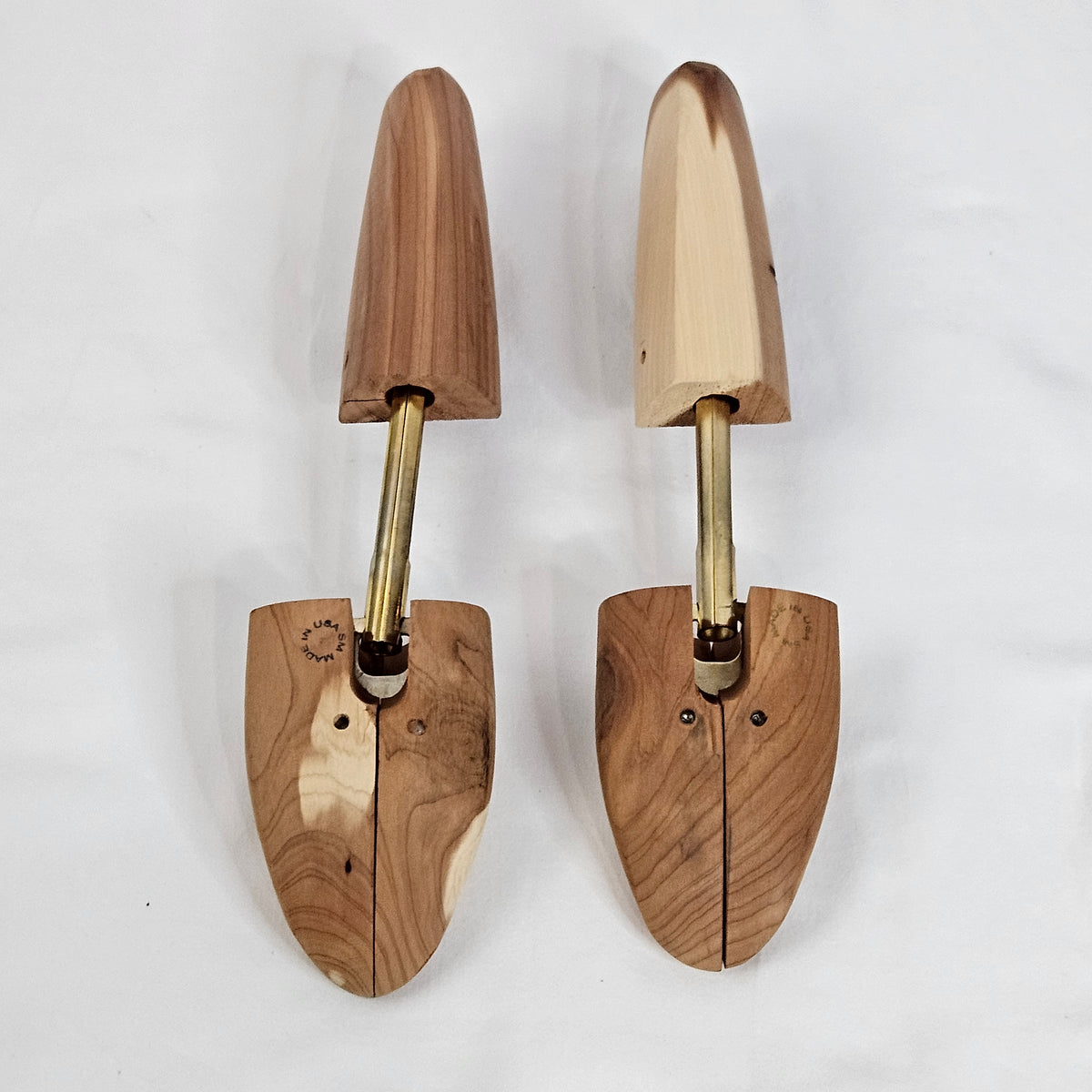 Cedar shoe trees, various sizes
