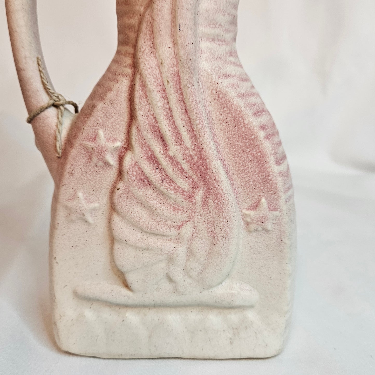 Vintage Niloak for Victory Flying Eagle with Stars vase, Cream/Rose
