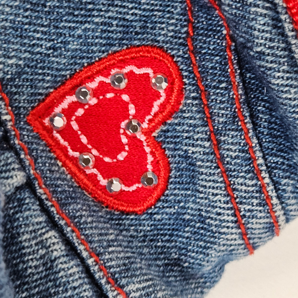 Build-A-Bear Love denim skirt and halter top