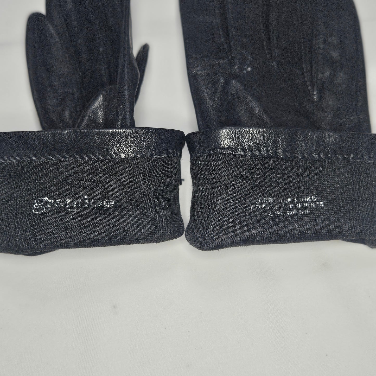 Vintage women's black leather gloves, Grandoe, size 7
