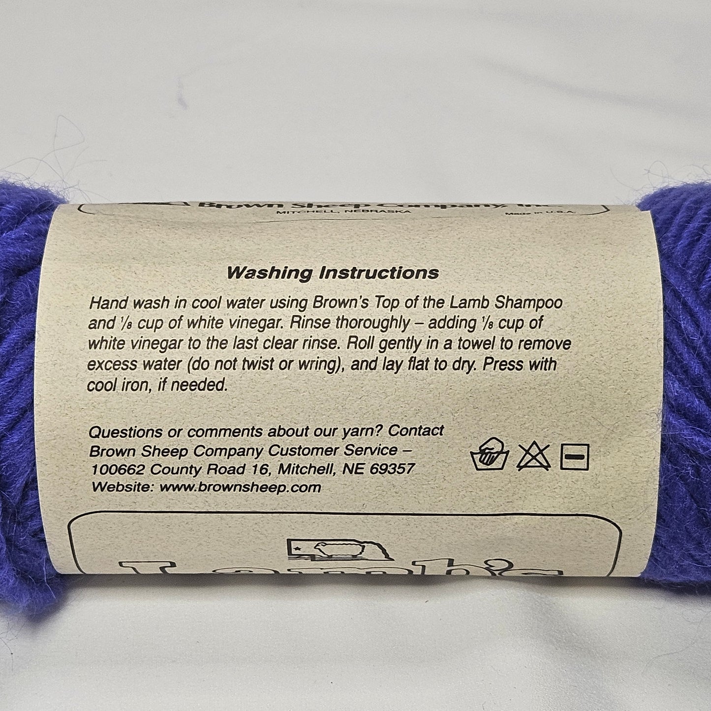 Lambs Pride Bulky Wool, color Sapphire, 85% Wool, 15% Mohair, 2.5 skeins