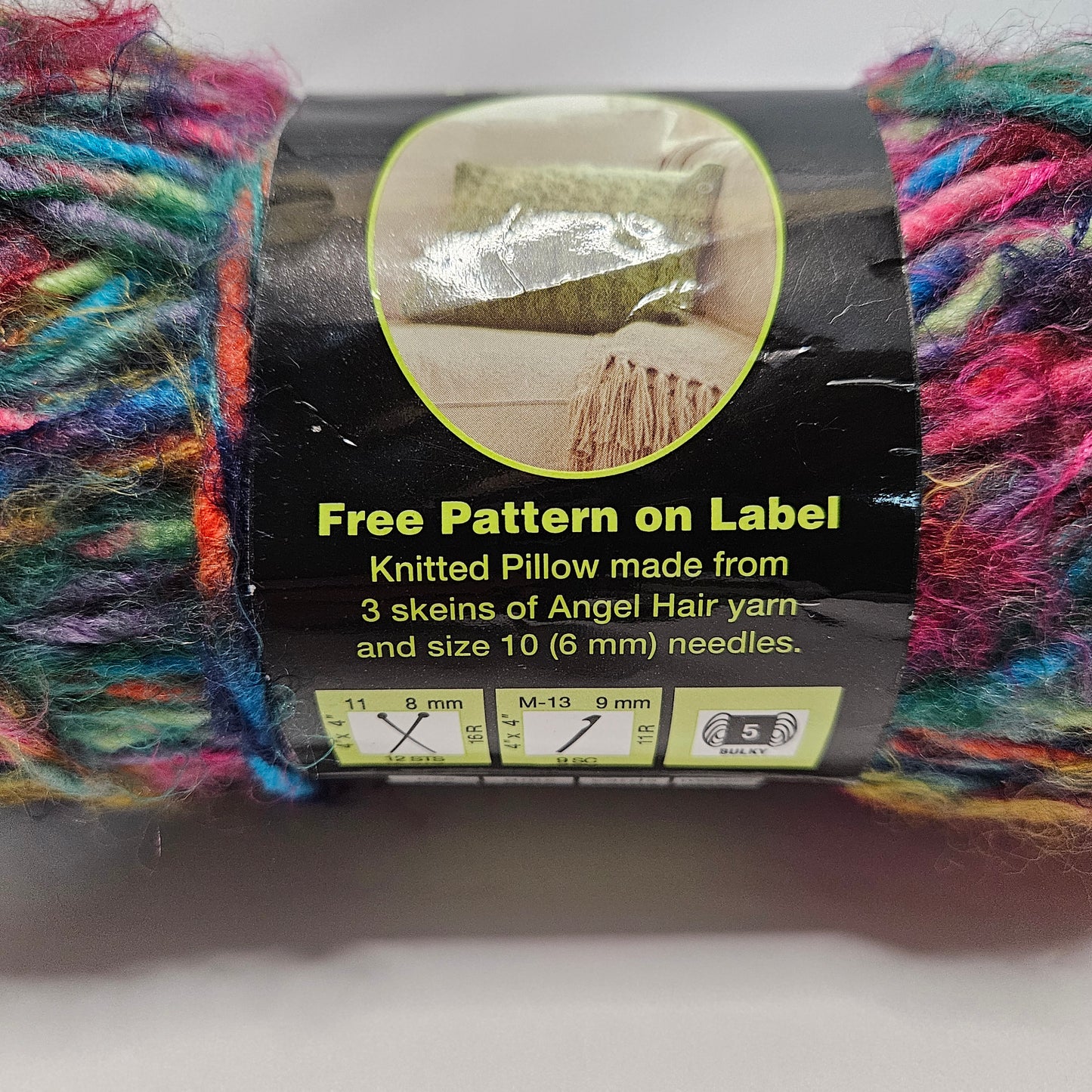 Sensations Angel Hair bulky yarn, Red Multi color