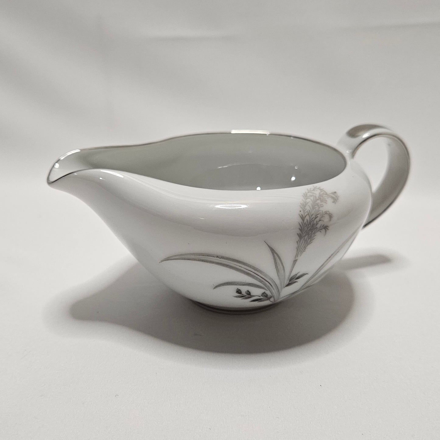 Wentworth China Silver Wheat sugar bowl and cream pitcher set