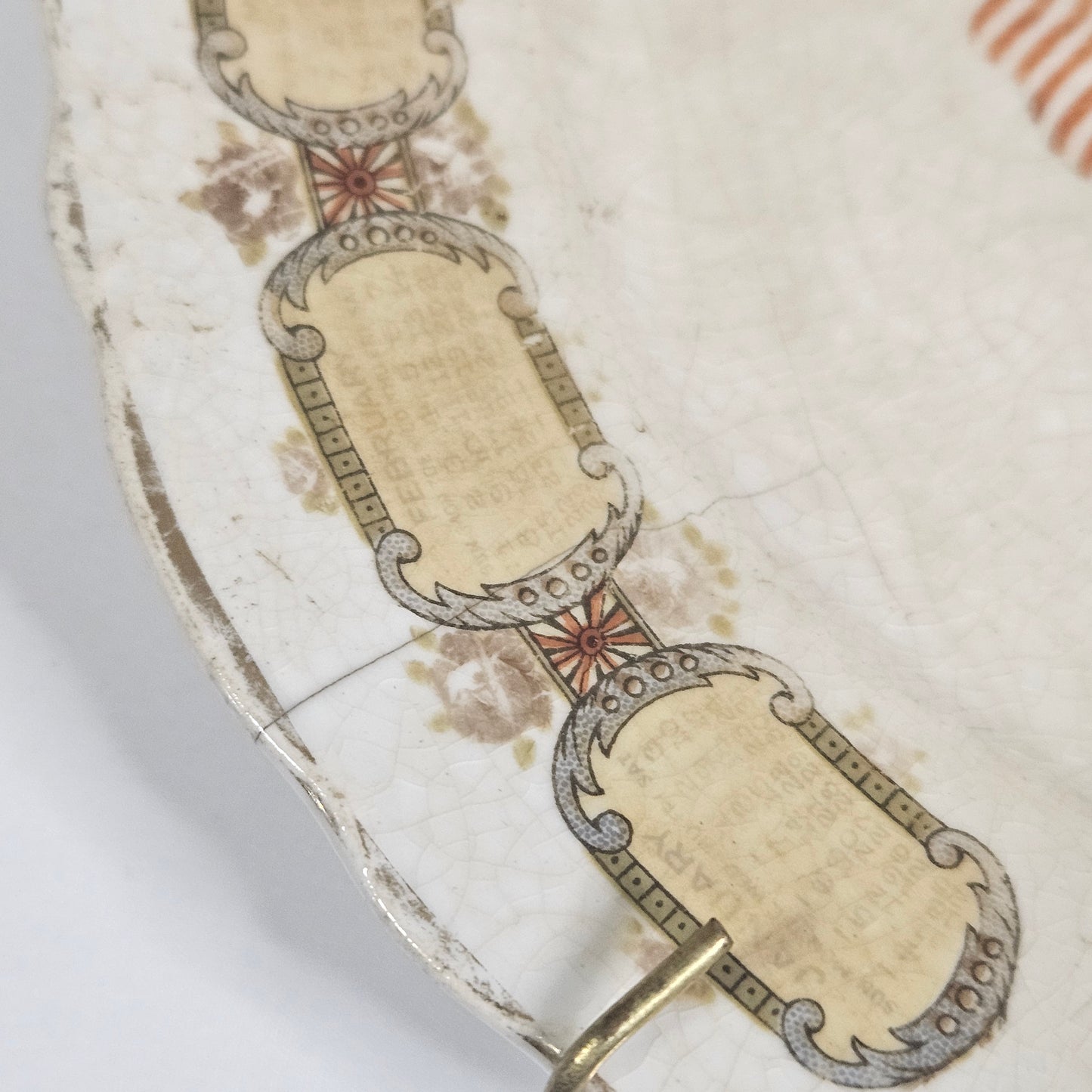 Antique 1920 World War 1 Victory calendar plate, D.E. McNicol, East Liverpool