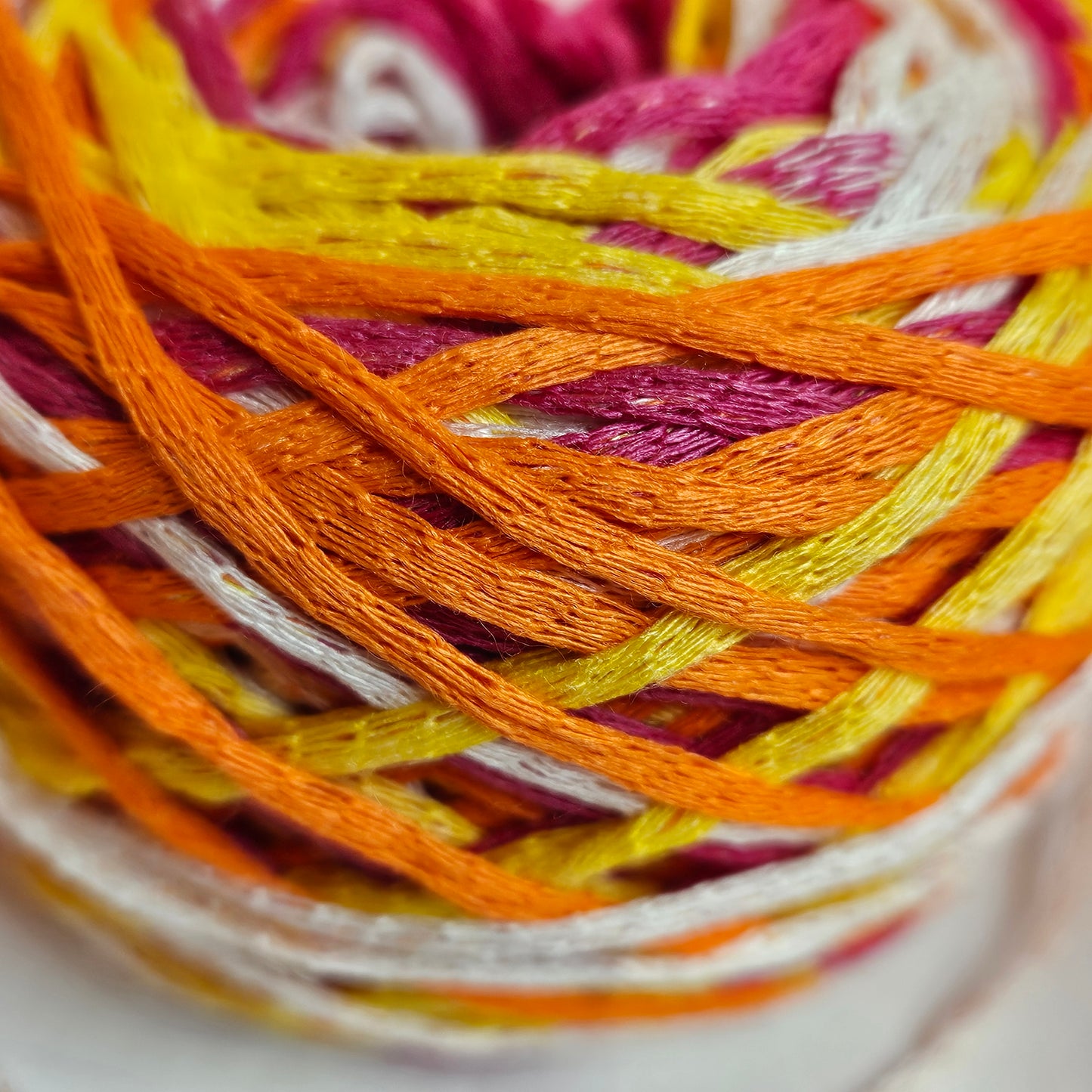 Tahki Siena Ribbon Yarn 100% Viscose Made in Italy Lot of 2 1/2 balls