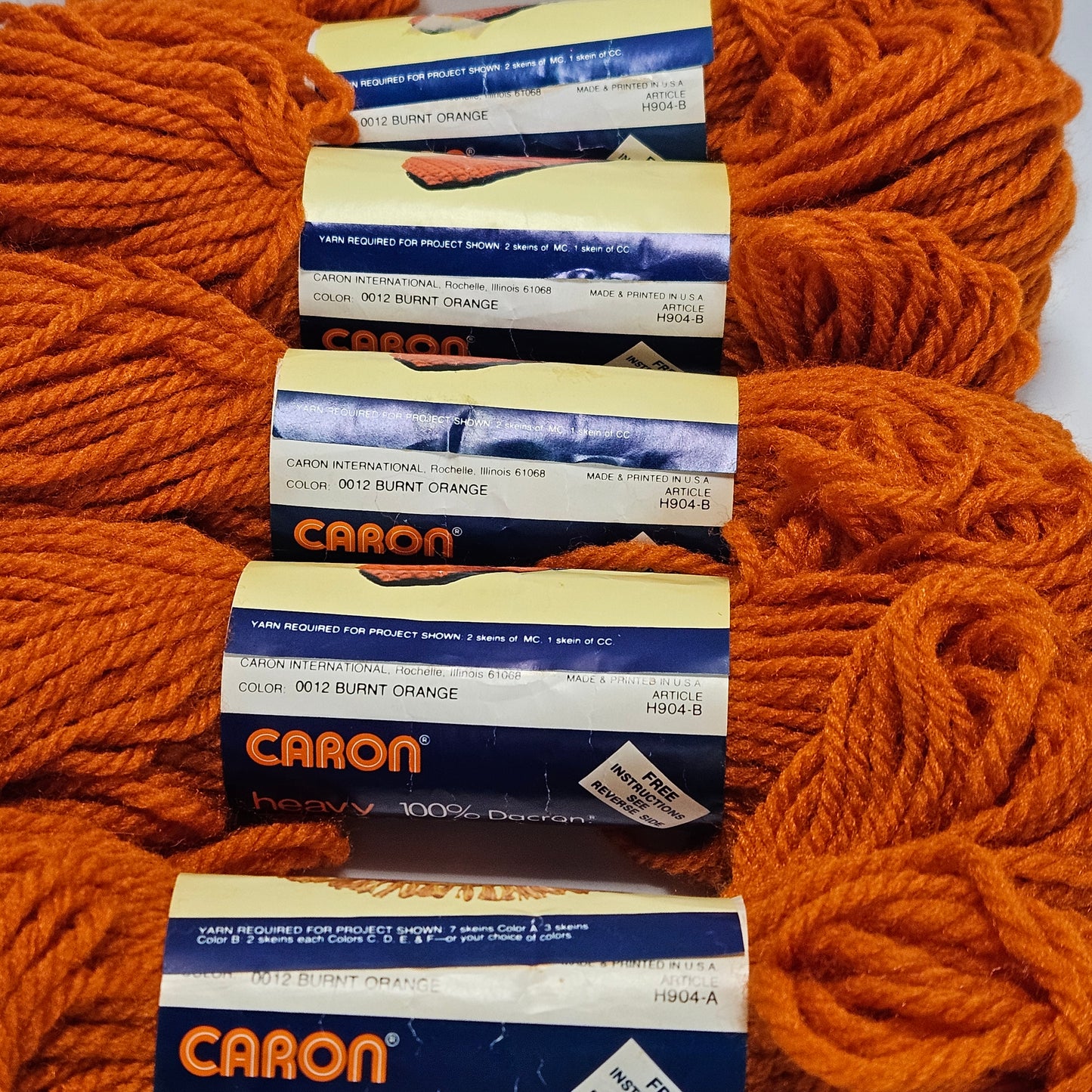 Vintage Caron Heavy Rug Yarn, various colors, 100% Dacron