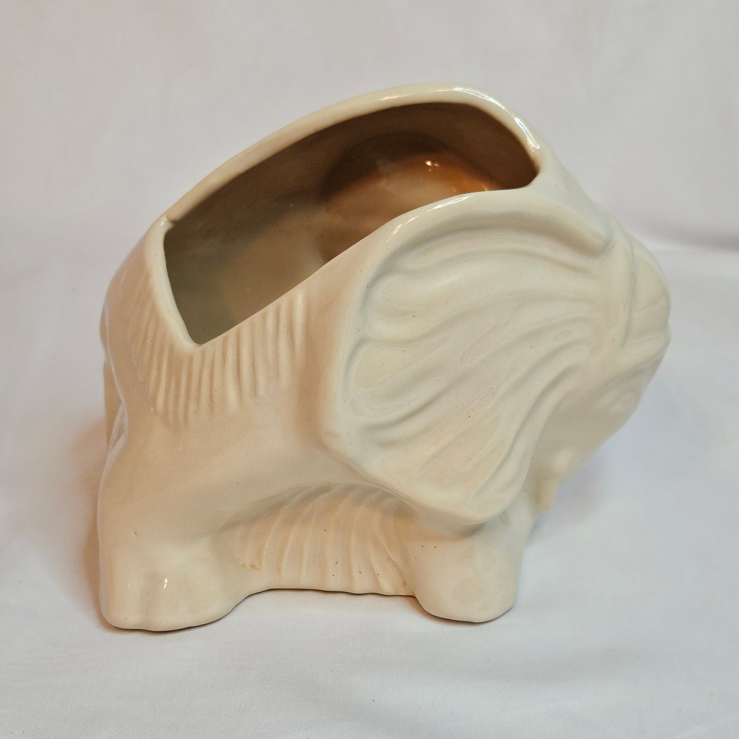 Niloak 1940s Circus Elephant planter, designed by Joe Alley, cream