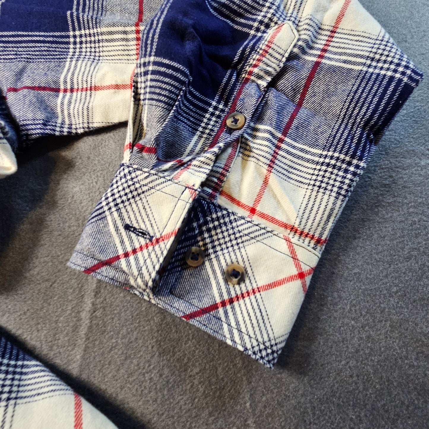Natural Reflections blue plaid flannel long-sleeve shirt, 1X