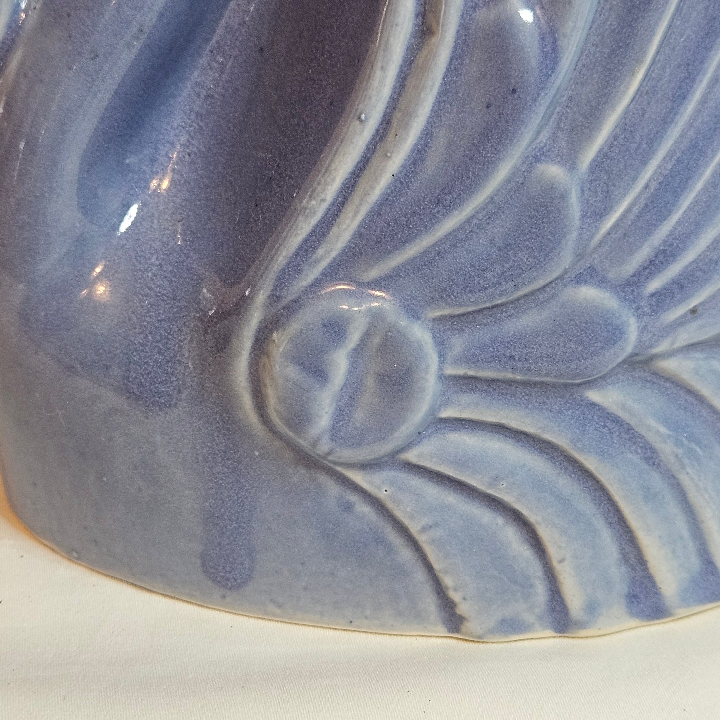 Niloak Swan Ozark Blue vintage vase, 7 inches tall