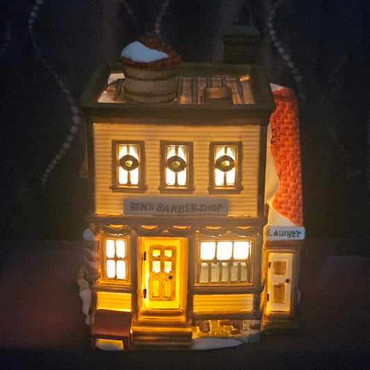 Ben's Barber Shop, Department 56 New England Village Collection, #5939-0