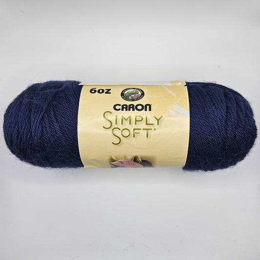 Caron Simply Soft Acrylic Yarn #9711 Dark Country Blue, Medium weight yarn