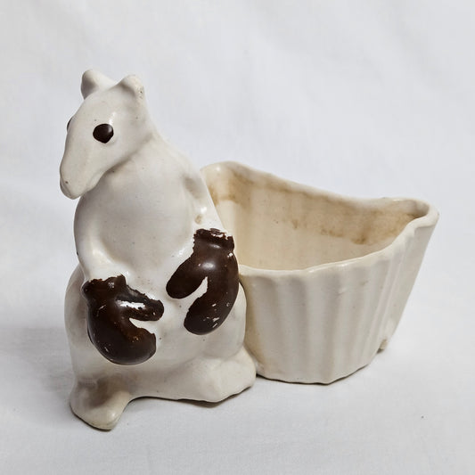 Vintage Niloak Kangaroo planter, WWII era