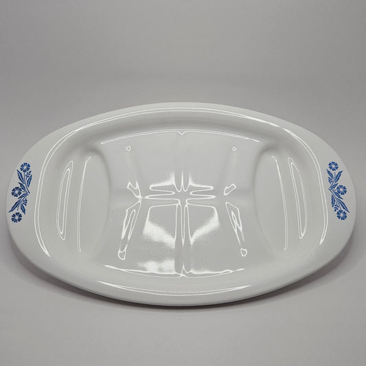 Vintage Corning Ware P-19, Oval Roaster Meat Serving Platter USA Made