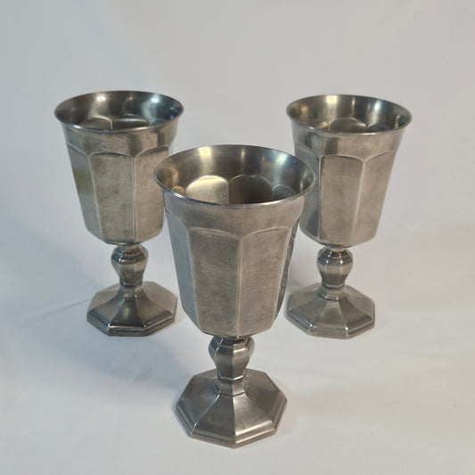 Gorham Pewter vintage goblets, PH24, set of 3
