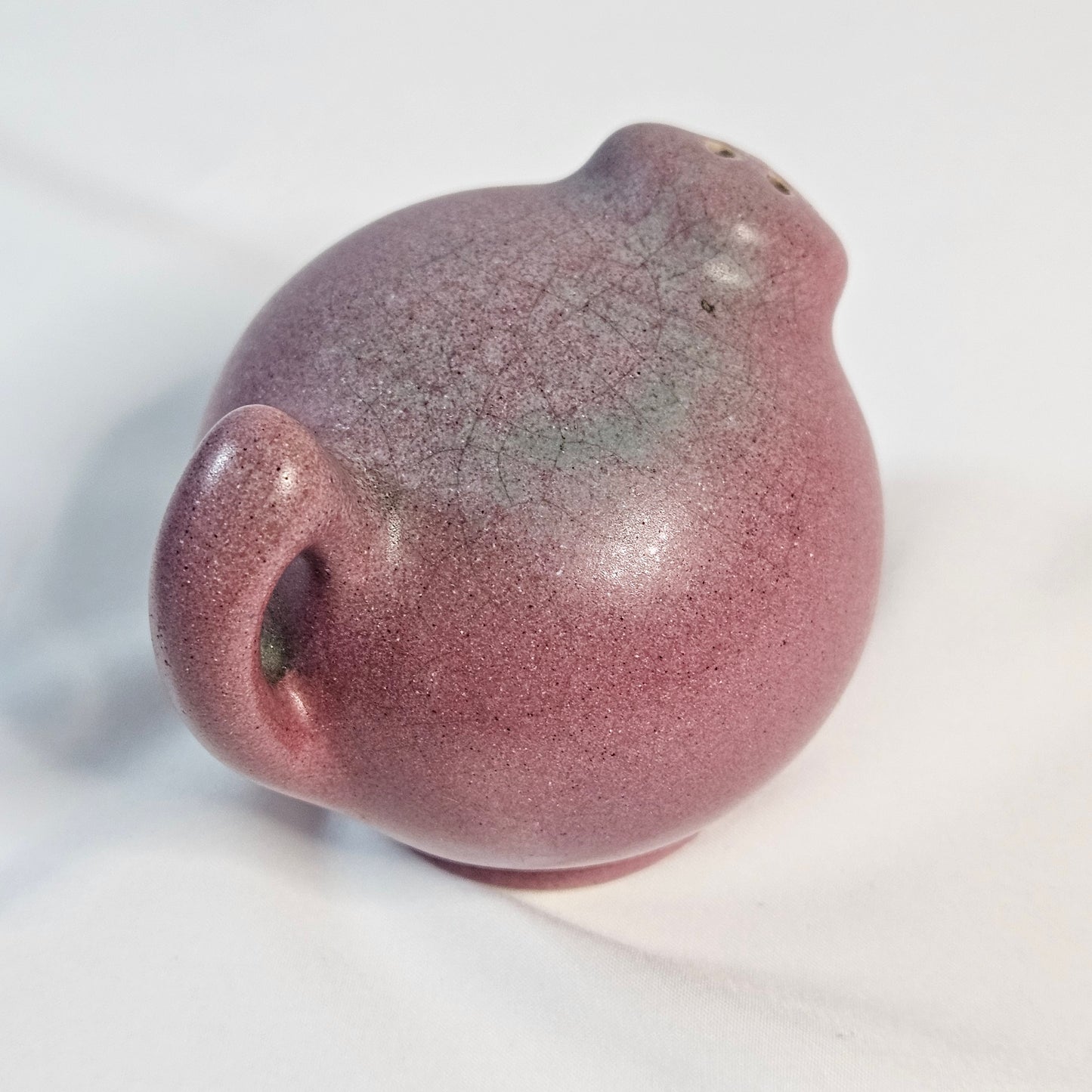 Niloak Pottery, vintage round salt and pepper shakers,  1940s