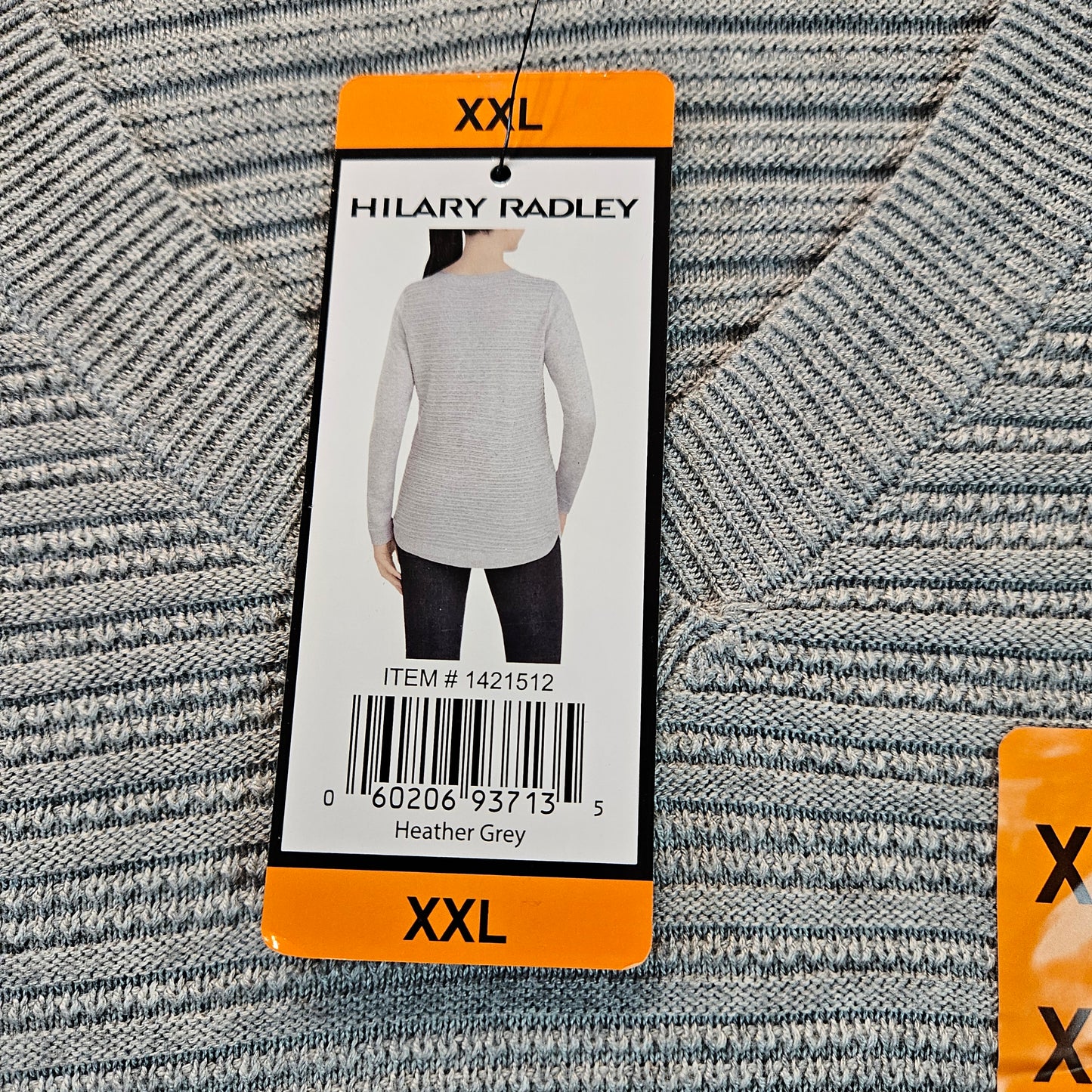 Hilary Radley women's knit tunic, NWT, Heathered Grey, XXL